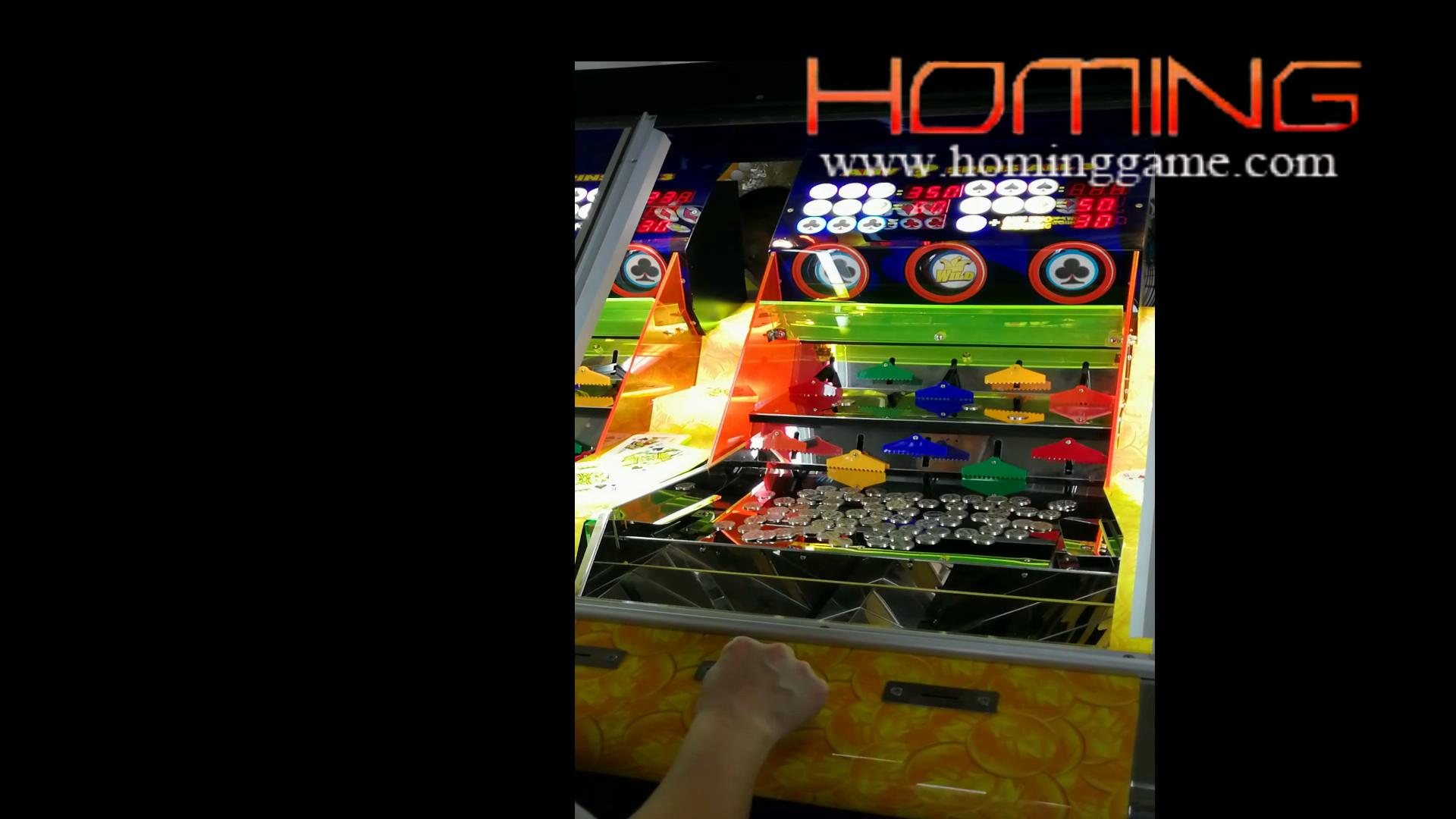 Amazing Flip 2 Win Arcade Coin Pusher Game Machine 2P token Puhser (2Ʊһ-sales@hominggame.com),flip 2 Win coin pusher game,flip 2 win token pusher arcade game machine,coin pusher game machine,token pusher game machine,game machine,coin operated game machine,arcade game machine,amusement park game machine,indoor game machine,entertainment game machine,indoor game machine,coin game machine,gaming machine